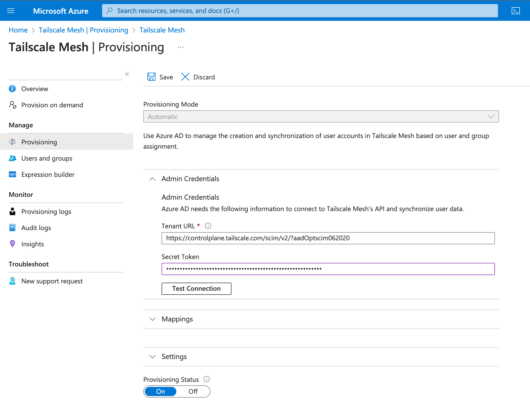 Azure AD setup